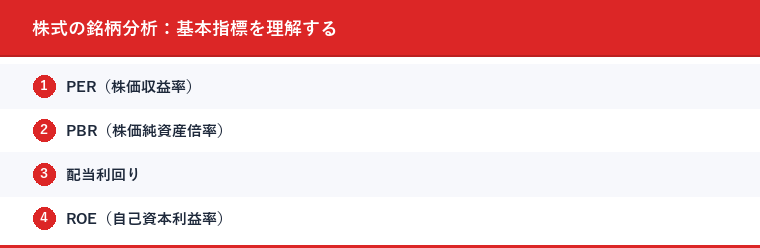 株式の銘柄分析：基本指標を理解する